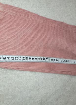 Стильные розовые вельветовые брюки мом9 фото