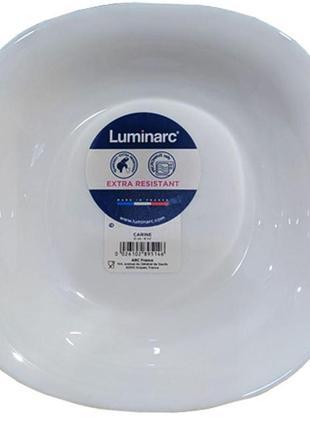 Luminarc сarine white тарілка обідня квадратна 27см