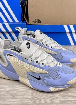 Кроссовки nike zoom 2k сеточка голубые женские 38.5