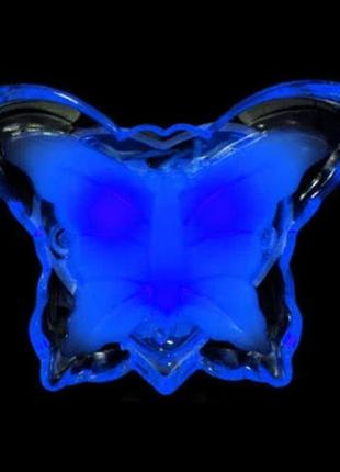 Нічник метелик 3 led lemanso nl101, синій
