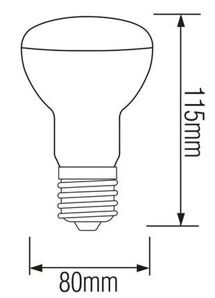 Лампа діодна "refled - 12" 12w 4200к r80 e272 фото