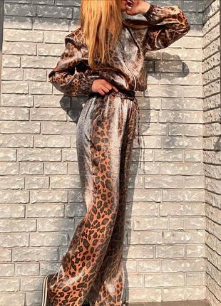 🐆 • костюм женский леопардовый принт с напылением.