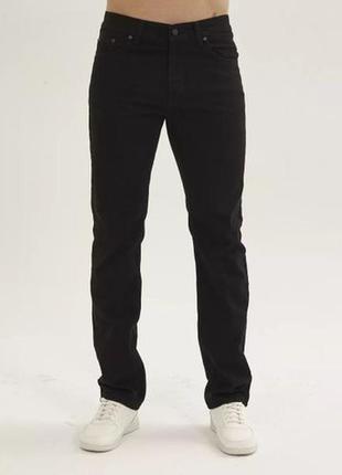 Классические чёрные мужские джинсы прямого кроя 38/30 штаны большого размера батал прямые
