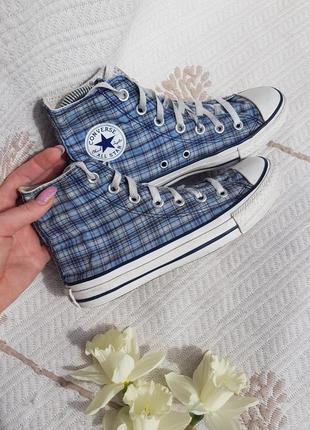 Кеди конверс converse клітчасті високі