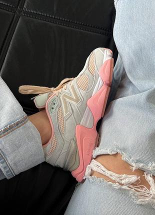 Женские замшевые кроссовки new balance 9060 joe freshgoods inside voices baby shower blue5 фото