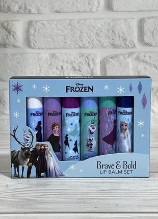 Набір бальзамів для губ від disney серія frozen 6 шт.