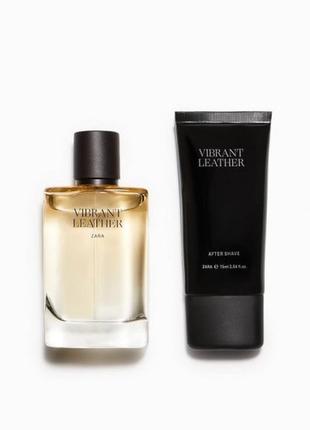 Набір для чоловіків zara парфумерна вода vibrant leather 100ml...