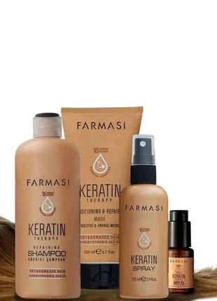 Набір keratin therapy farmasi шампунь для волосся + кондиціоне...