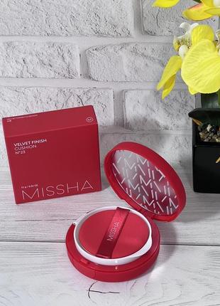 Кушон missha velvet finish cushion spf50+ pa+++ no23, 15g1 фото