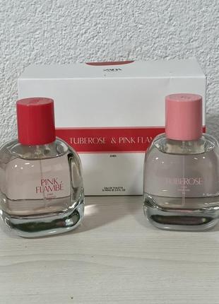 Набір туалетна вода zara tuberose 90 мл + pink flambe 90 мл