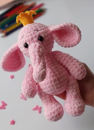 Подарунок у вигляді слона ручної роботи для дітей, іграшка у вигляді рожевого слона, плюшевий декор6 фото