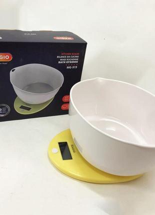 Ваги кухонні електронні з чашею magio mg-919