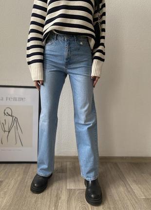 Прямі джинси zara straight блакитні / голубые джинсы зара7 фото