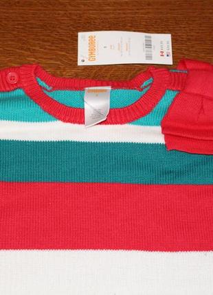 Платье-свитер хлопковое gymboree сша bow stripe возраст 3, 4 года в наличии3 фото