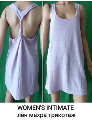 Women's intimate льняное, пляжное  платье из махры в цвете лаванда1 фото