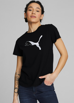 Чорна жіноча футболка puma cat segment women's tee нова оригінал з сша