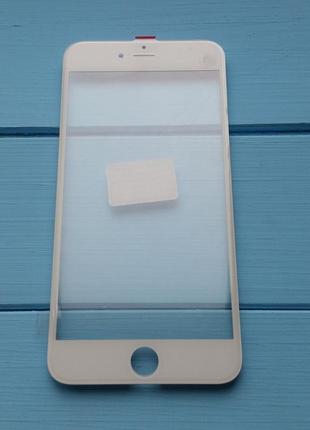 Скло корпусу apple iphone 6 plus з рамкою, oca плівкою white