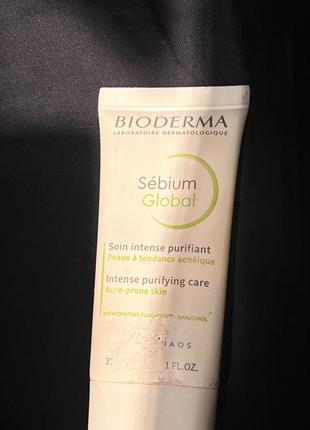 Bioderma крем для лица для пробл.кожи склонной к акне global sebium, 30мл