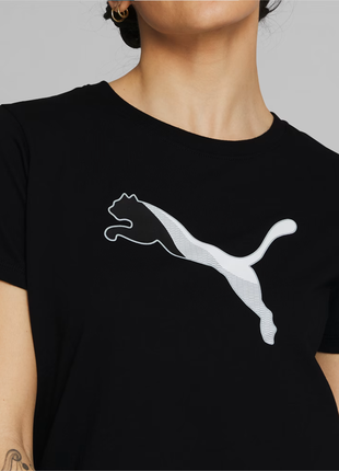 Черная женская футболка puma cat segment women's tee новая оригинал из сша2 фото