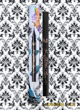 Водостійка підводка лайнер для очей kat von d waterproof tattoo eye liner in trooper black kvd