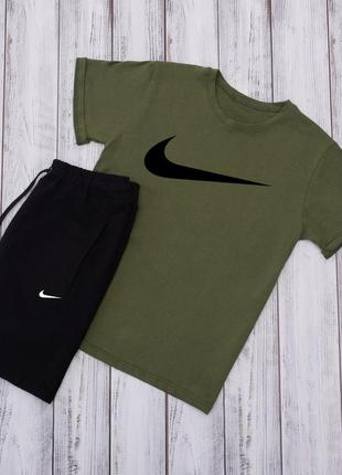 Летний мужской спортивный костюм футболка и шорты nike1 фото