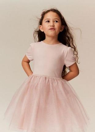 Платье на девочку розовое hm new4 фото