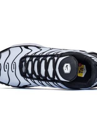 Кросівки чоловічі в стилі nike air max plus tn white black7 фото