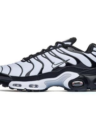 Кросівки чоловічі в стилі nike air max plus tn white black5 фото