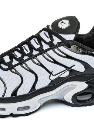 Кроссовки мужские nike air max plus tn white black2 фото