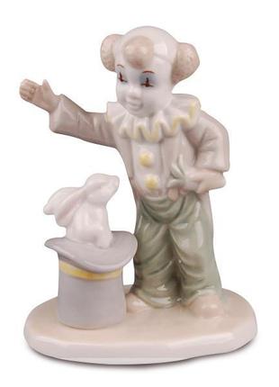 Фігурка декоративна "клоун з кроликом", 14 см