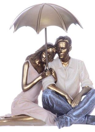 Фігурка декоративна "пара під парасолькою" 15*11,5*17см1 фото