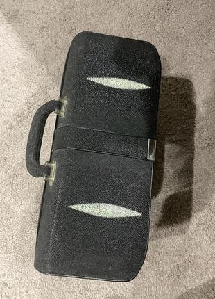 Шикарный портфель  полностью сшитый из кожи ската3 фото