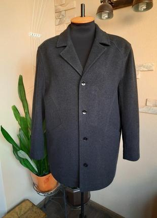 Качественное мужское пальто из шерсти и кашемира премиум класс  /next
