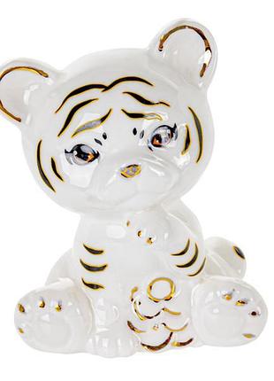 Фігурка декоративна "тигр на монетках" 8см