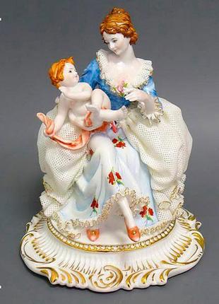 Фігурка декоративна "мати з хлопчиком", 19 см