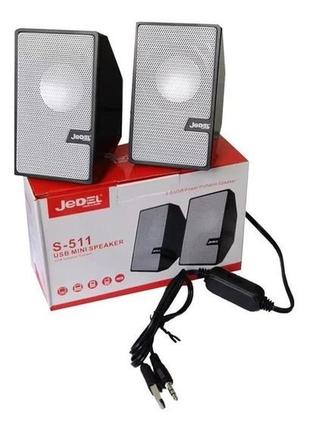 Колонки для комп'ютера і ноутбука jedel s511 2.0 usb