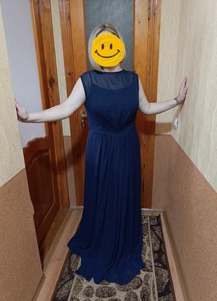 Шифоновое платье праздничное babaroni 50-52 размер7 фото