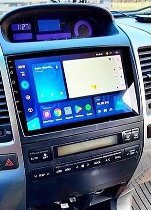 Магнитола android toyota drado 120, 8/128, 8 ядер, carplay, слот под сим-карту + рамка!