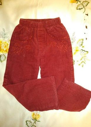 Утеплені вельветові штани ріст 110-1164 фото