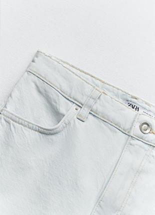 Джинсовые шорты zara z1975 mom fit high waist4 фото