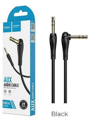 Кабель аудіо hoco upa14 aux audio cable 2m black