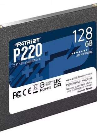 Накопичувач ssd 2.5" 128gb patriot p220 (p220s128g25)