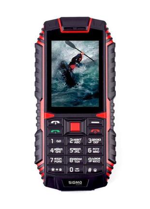 Мобільний телефон sigma x-treme dt68 black-red