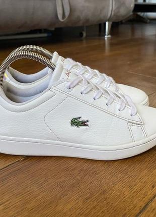 Кроссовки кеды белые lacoste р. 34.5