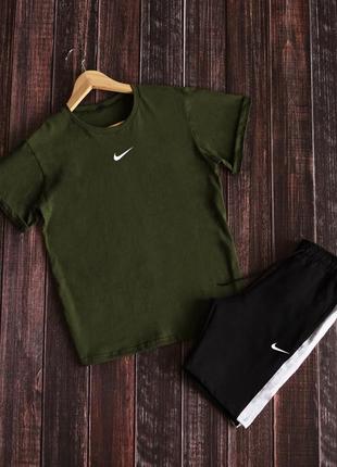 Літній чоловічий спортивний костюм комплект футболка і шорти nike