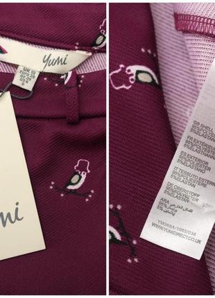 Новая брендовая юбка мини "yumi" с птичками. размер uk10/eur38.10 фото