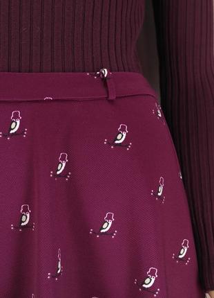 Новая брендовая юбка мини "yumi" с птичками. размер uk10/eur38.7 фото
