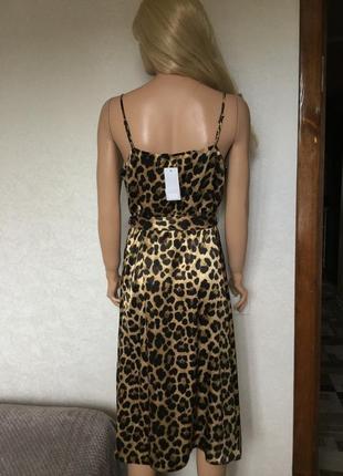 Сукня міді в леопардовий принт на запах f&f р. 16/184 фото