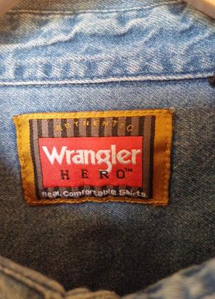 Сорочка джинсова вінтажна wrangler rn#51370  size xl4 фото