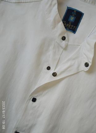 🍀 рубашка на кнопках рукава подворачиваются воротник стойка varetti6 фото